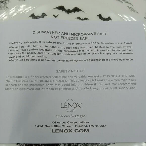 Lenox Haunted Village Four-Piece Place Set Dessert Plate Set 8” - Picture 10 of 16